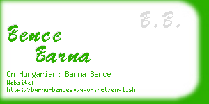 bence barna business card